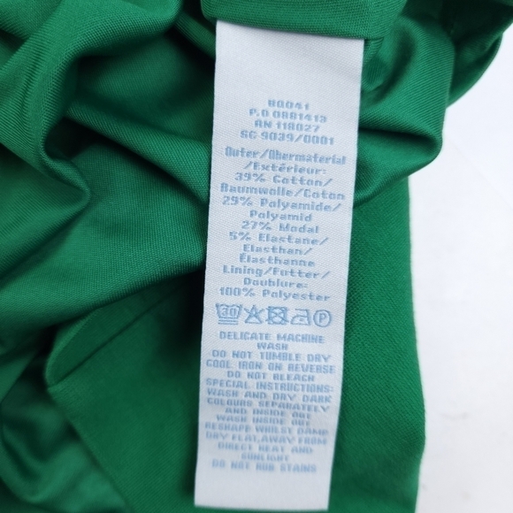 BODEN Green Fit Flare Green Dress sz 6L - Picture 8 of 14